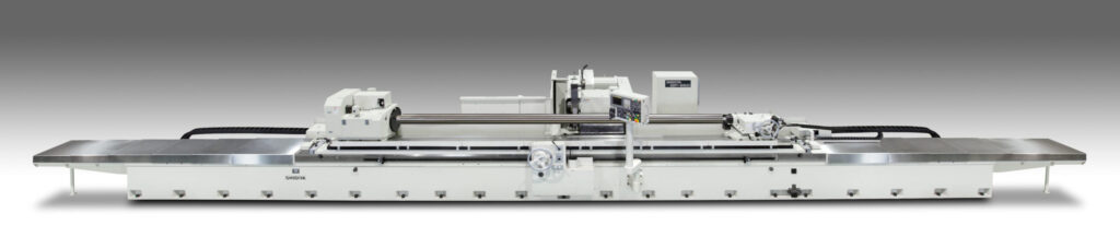 Shigiya GP-65; Shigiya G-65D conventional cylindrical grinder with 25.59-inch swing and heavy-duty capacity for large precision parts.