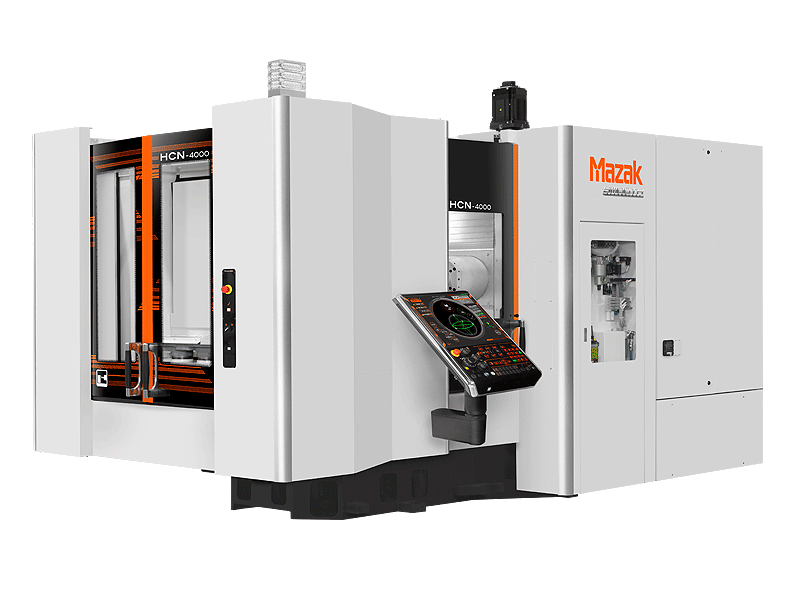 Mazak HCN-4000 horizontal machining center with rigid horizontal mill design, SmoothG CNC control, and high-speed machining solutions for automated production.