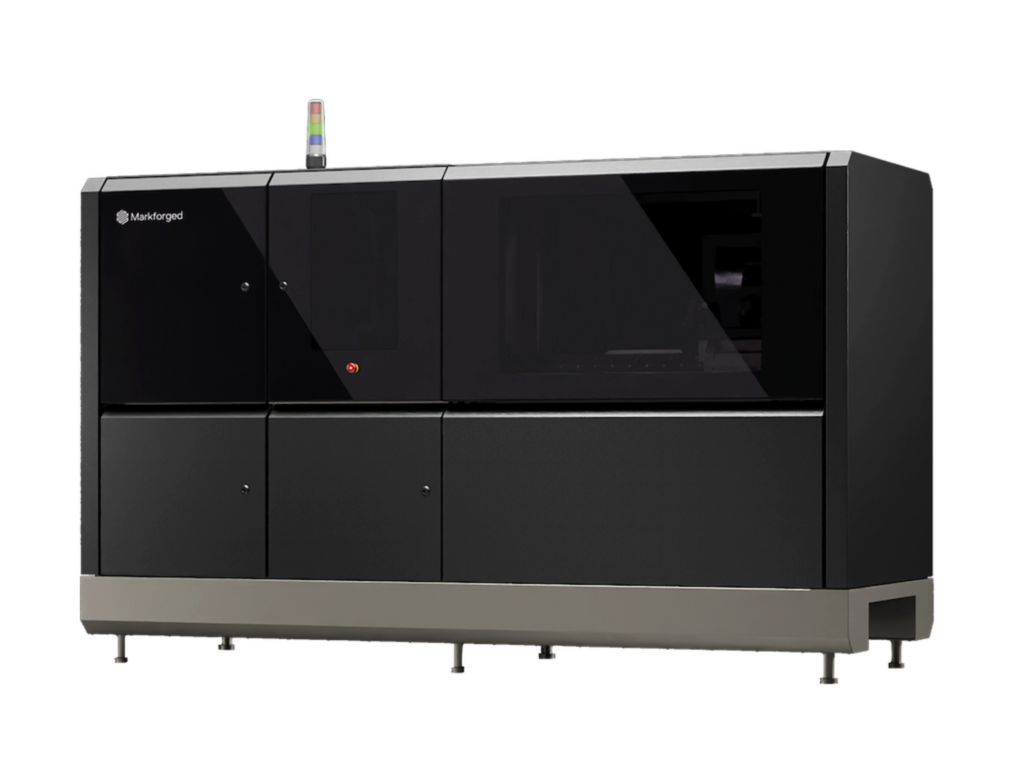 Markforged PX100 industrial metal printer using metal printing materials in a metal 3D printer system for high-precision production.