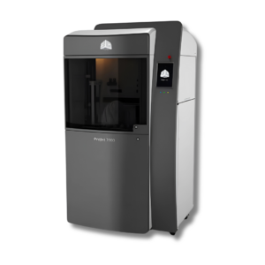 ProJet 7000 HD SLA 3D printer by 3D Systems producing high-resolution 3D printing parts using Accura SLA materials.