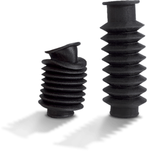 VisiJet M2 EBK (MJP) flexible 3D printing material showing black flexible 3D printing resin with rubber-like engineering photopolymer properties for elastomeric MJP material applications