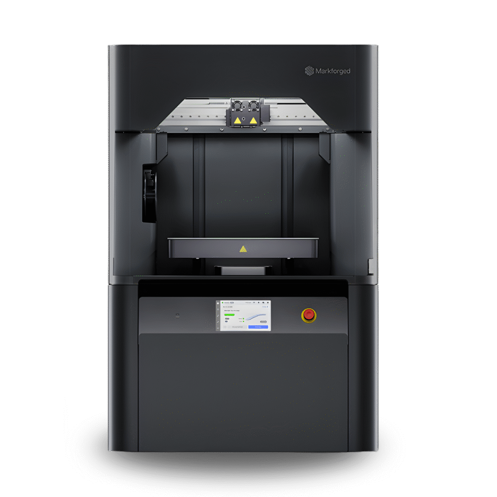 3D printer installation for Markforged FX10 industrial composite and metal 3D printer with modular system and continuous fiber reinforcement for precision manufacturing.