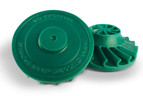 VisiJet M2 ICast (MJP) high detail casting 3D resin shown as a burnout-ready casting material and precision investment casting photopolymer for lost-wax casting applications.