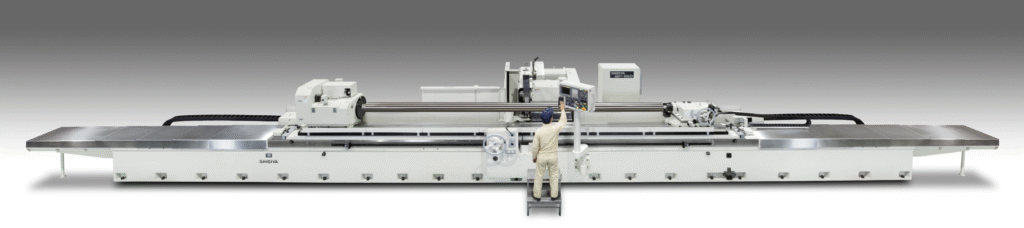 Shigiya GP-100; GP-100D large workpiece grinding machine with table-traversing design for high-precision grinding and scalable industrial grinding applications.