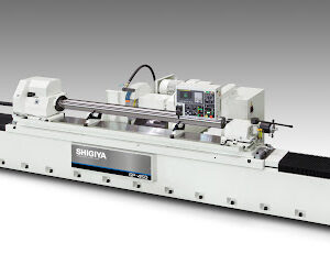 Shigiya G-45; Shigiya G-45D hydraulic cylindrical grinder with manual control, 17.72-inch swing, and capacity for long, medium-weight components.