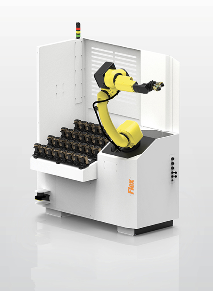Agile Flex 12V compact loading system and CNC tool loading cell, providing manufacturing automation solutions for smaller CNC machine centers