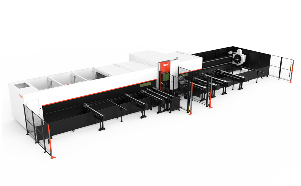Mazak FG-400 NEO multi-axis laser cutter for pipe and structural processing with CNC pipe cutting capability.