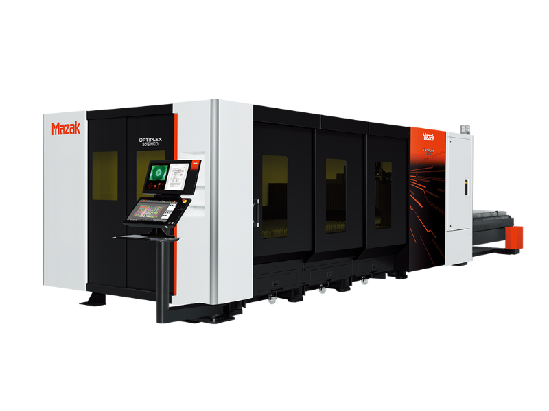 The Mazak Optiplex NEO is an advanced 2D fiber laser with variable beam mode, high-speed sheet cutting, and thick-material capability—engineered for precision and efficiency in industrial fabrication.