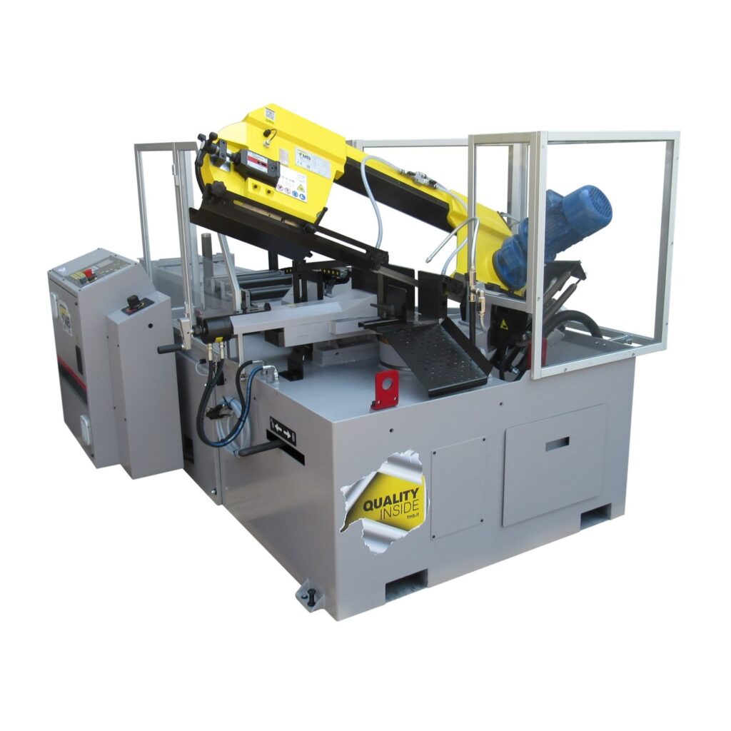 Pat Mooney Jupiter CNC automatic bandsaw machine for sale operating as a hydraulic automatic bandsaw for metal in production