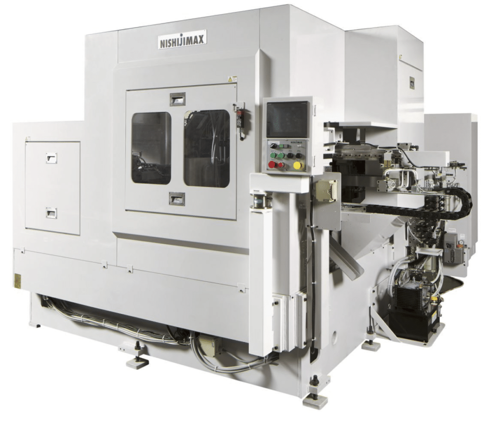 NHC-100M CNC Auto Miter, CNC steel miter saw, vertical tilt circular saw and automatic angle cutting saw from NISHIJIMAX.