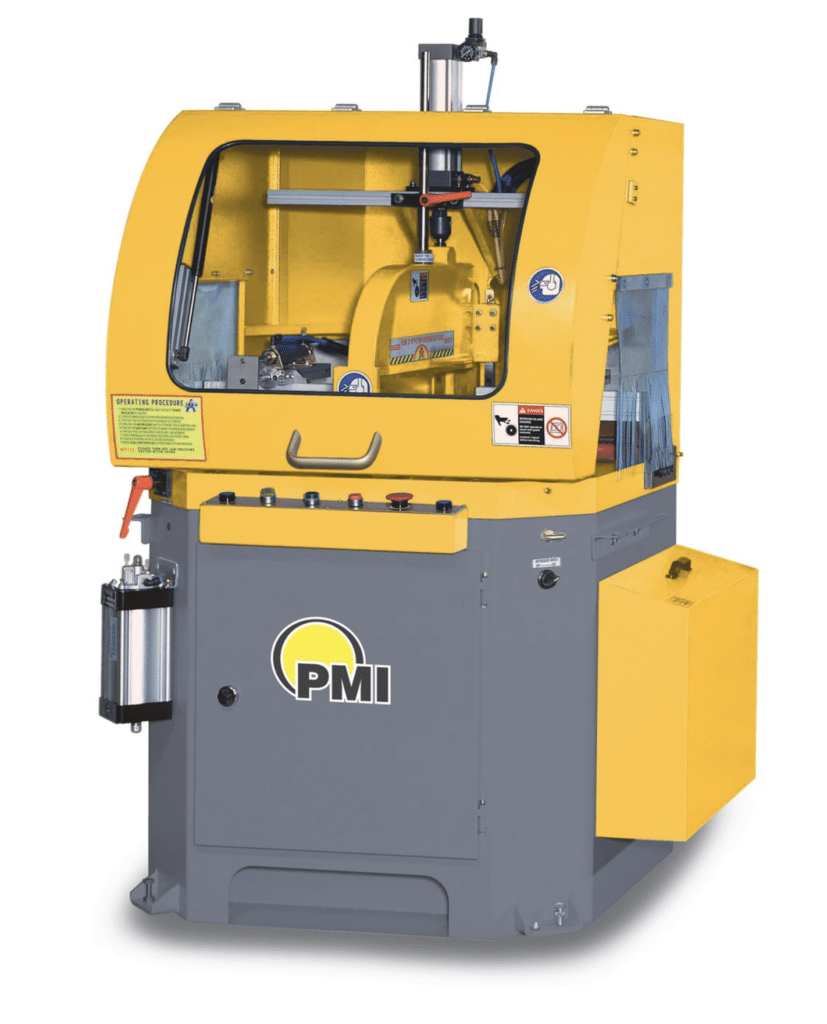 PMI-20 Miter Upcut Saw, 45 degree aluminum miter saw, full width clamping aluminum saw and 20 inch miter upcut saw.