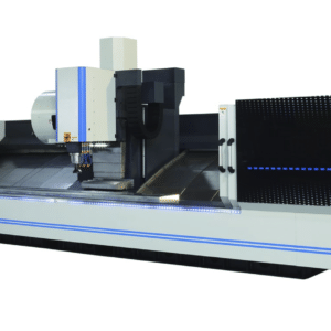 PMI-CNC H-Type 3-Axis Profile Machining Center for long aluminum extrusion machining, CNC drilling and milling, and ferrous and nonferrous profiles.