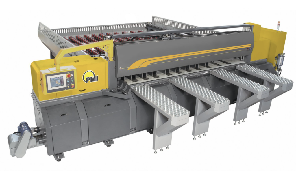 PMI-T1 Fully Automatic Plate Saw, large format aluminum plate saw, 12 foot aluminum plate saw and automatic plate sizing saw.