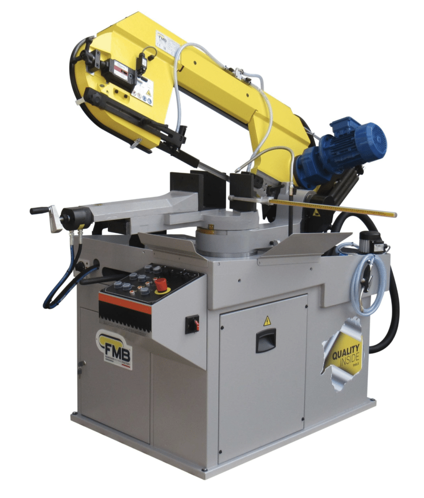 FMB Mercury bandsaw, 12 inch semi automatic bandsaw for production cutoff of metal bar stock, tubing and structural profiles.