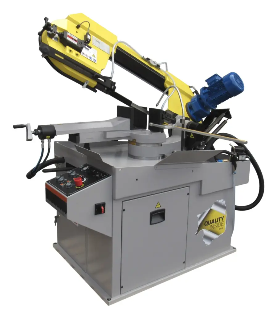 FMB Major bandsaw, semi automatic cutoff bandsaw with automatic saw-head return for industrial metal cutting applications.