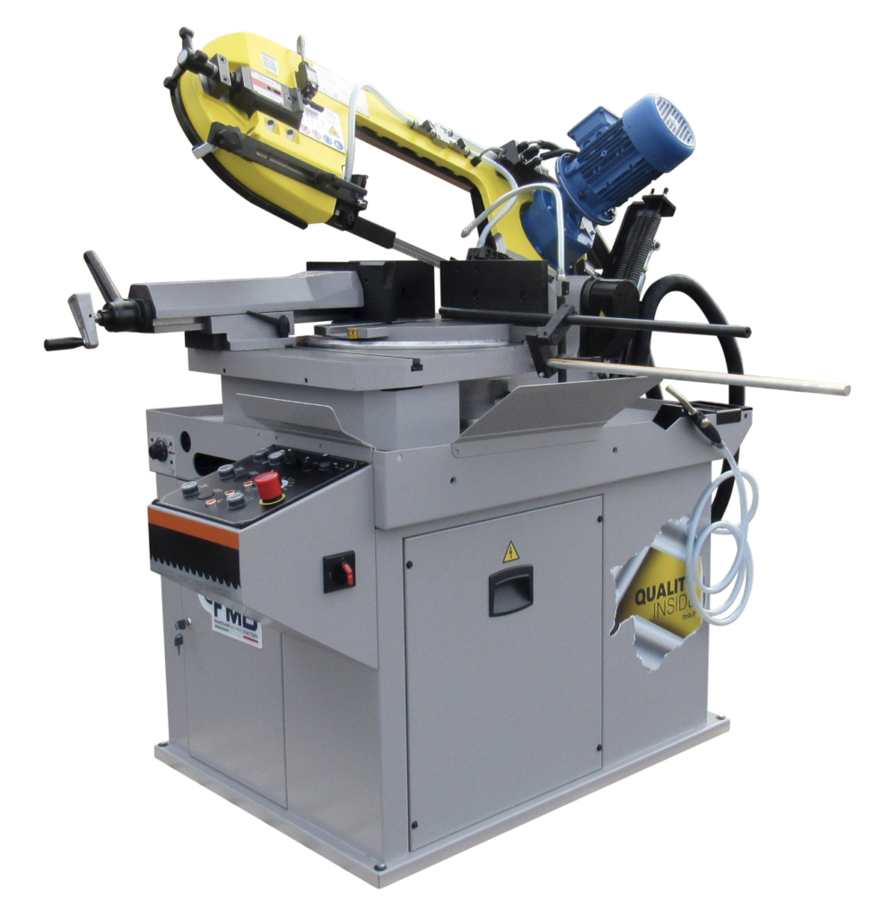 FMB Calipso bandsaw, a versatile metal cutting bandsaw with a removable vise for miter saw applications involving tubing and structural profiles.