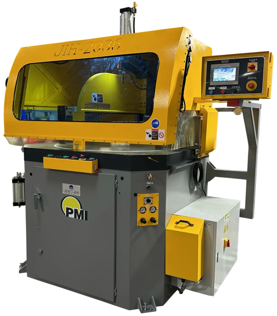 PMI-20 36 Miter Upcut Saw, servo head aluminum miter saw, 36 inch miter upcut saw and 20.87 inch profile saw.